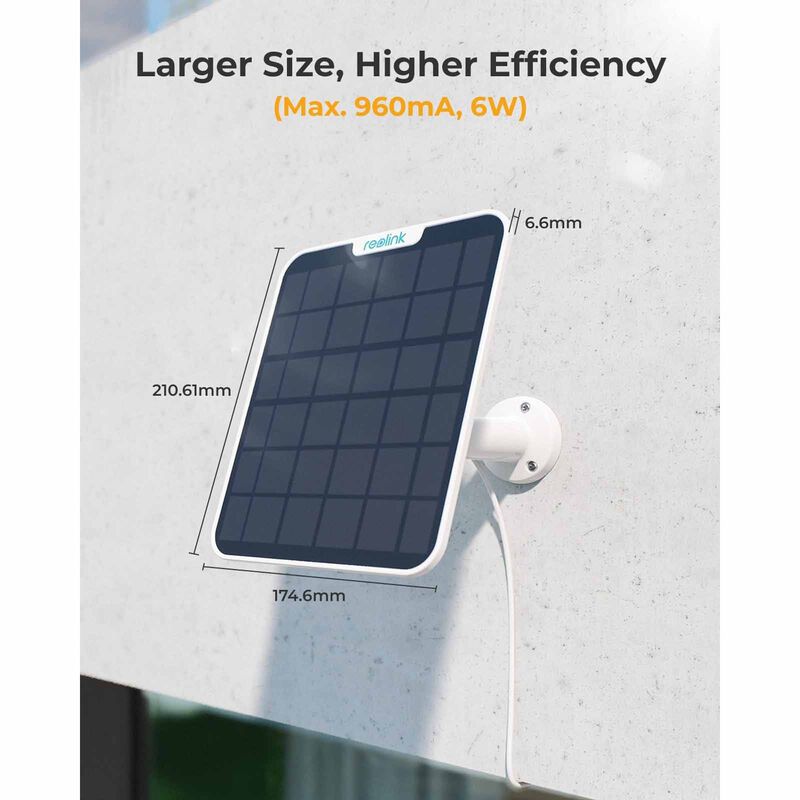 REOLINK Reolink Solar Panel 2 White 6w With 4m Type-c Connection Cable For Reolink Battery/solar Cameras SP2-W-image 5