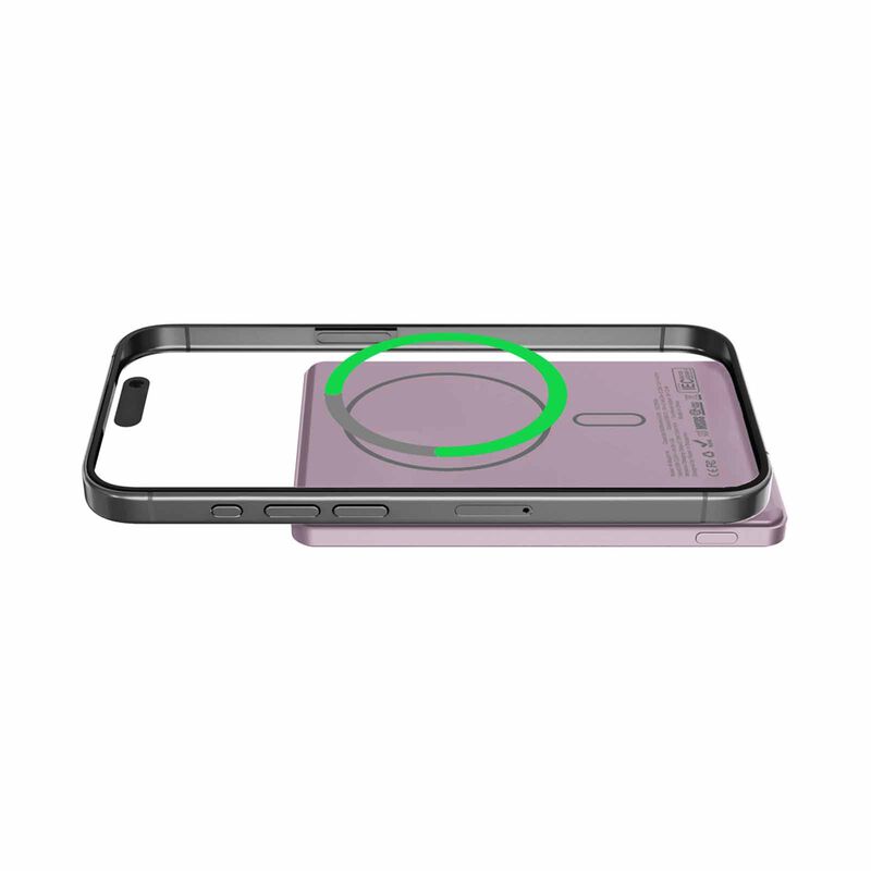 MAZER Qi2 Compatible 15w 5000mah, Usb-c Pd20w, Ultra Slim Power Bank-pink M-MAGAIR19-PK-image 4