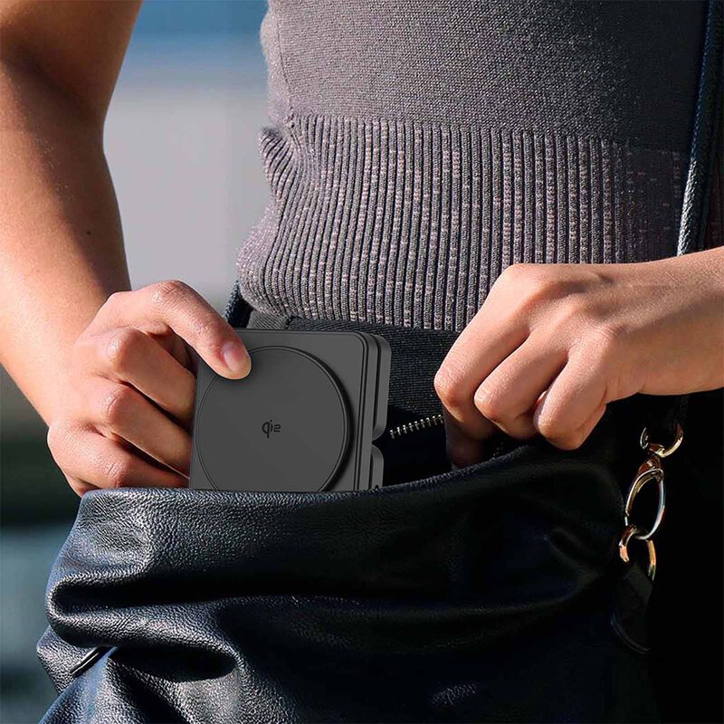 MAZER Qi2 Foldable 3in1 Total 25w Wireless Charging Stand-black M-QI2-MAGFOLD06-BK-image 6