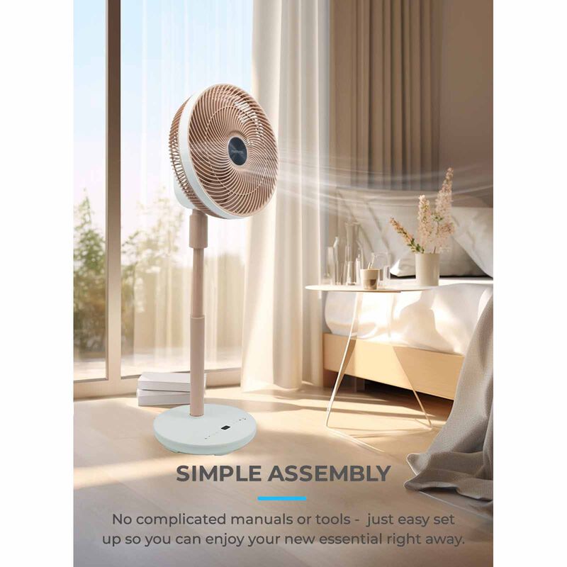 MISTRAL 12 In Bldc High Velocity Stand Fan With Remote & Wifi - Pink Creme MHV9812DRW-PH-image 8