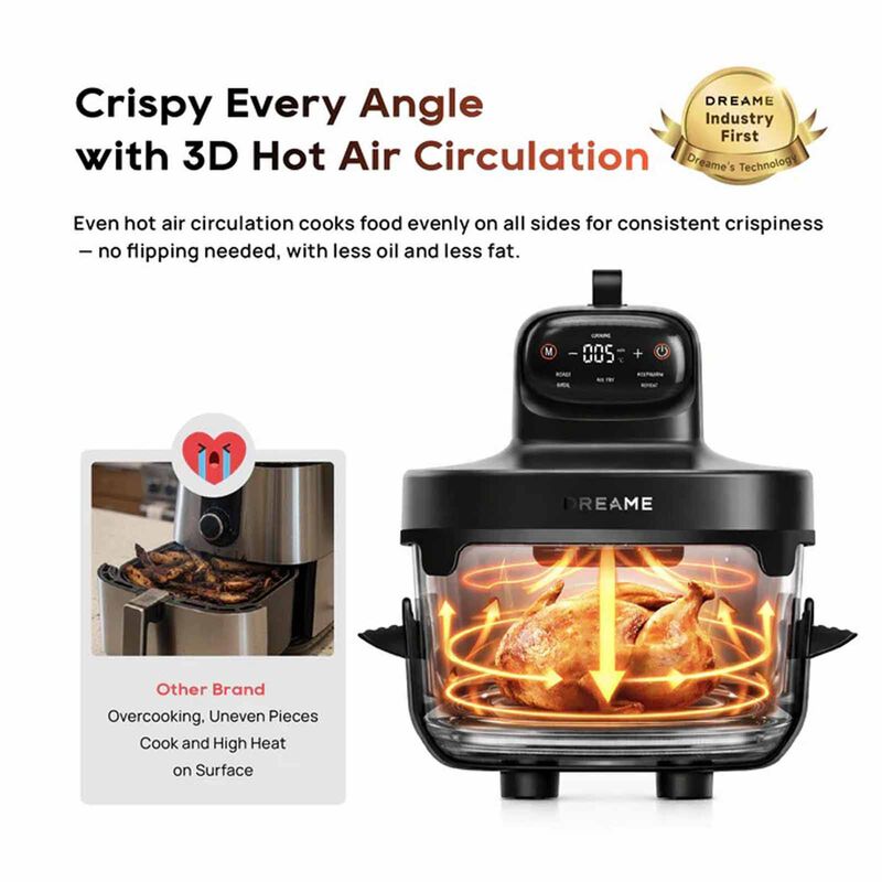 DREAME Pt60 Tasti Air Fryer (2.5l And 4.5l) DM-PT60-GL-image 3