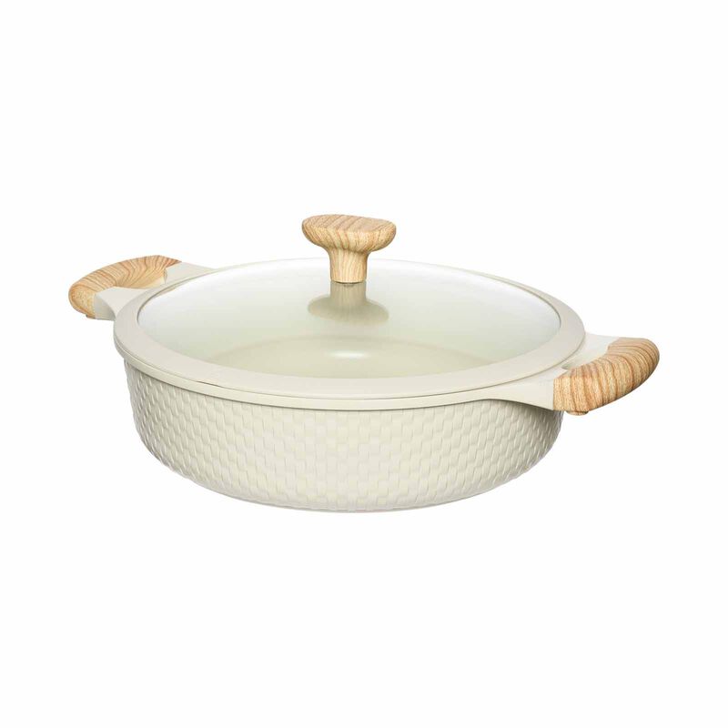RESTO Shallow Pot With Lid 28inch - Beige 93806-image 1
