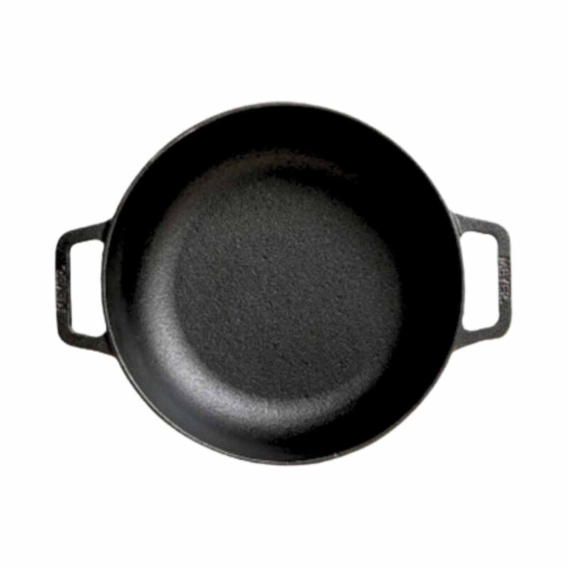 MEYER Pre-seasoned Cast Iron 26cm/5.2l Sauteuse With Glass Lid 48645-image 3