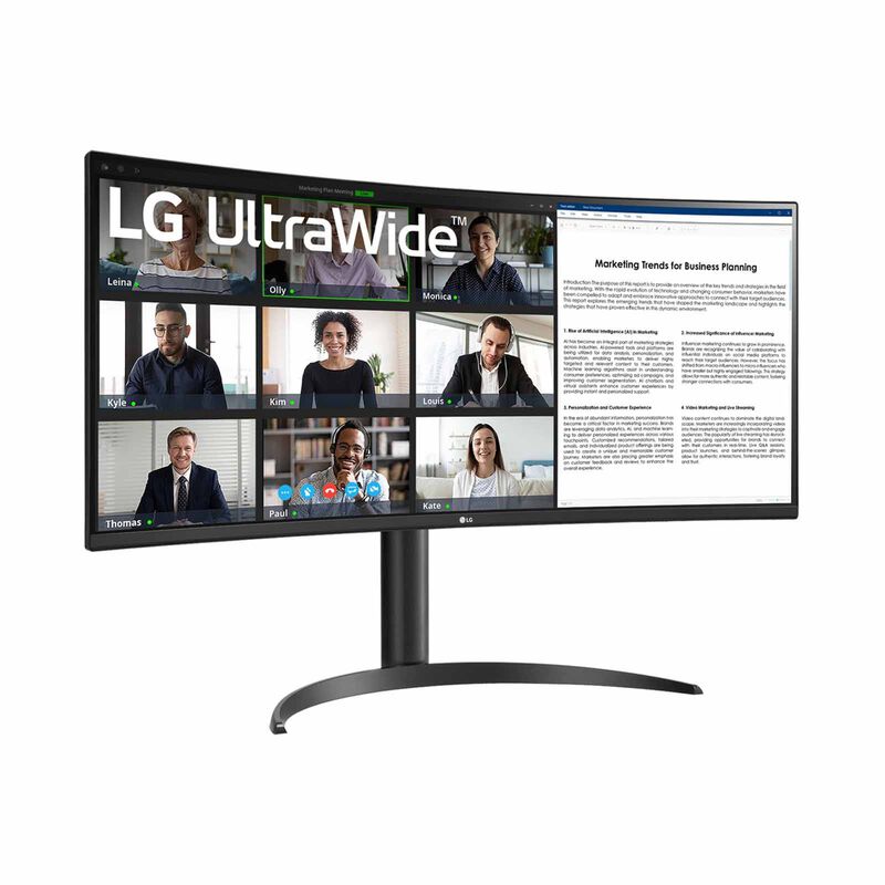 LG 34in Wqhd Hdr10 100hz Curved Monitor With Usb Type-c 34WR55QK-B-image 2