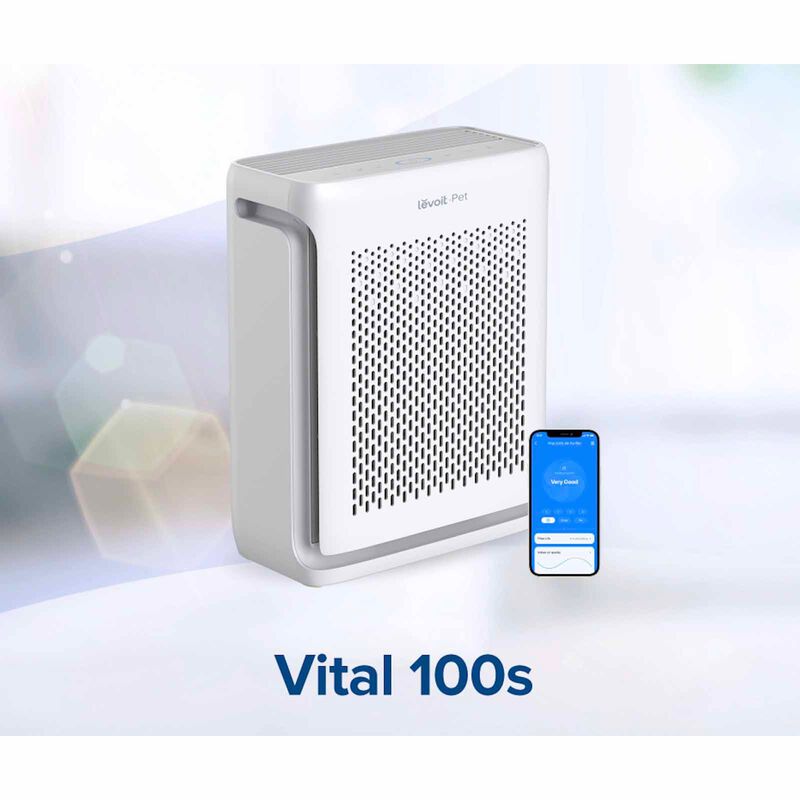 LEVOIT Vital 100s Pet Care H13 True Hepa Pet Fur Allergies Smart Air Purifier LV-VT100S-WH-image 8