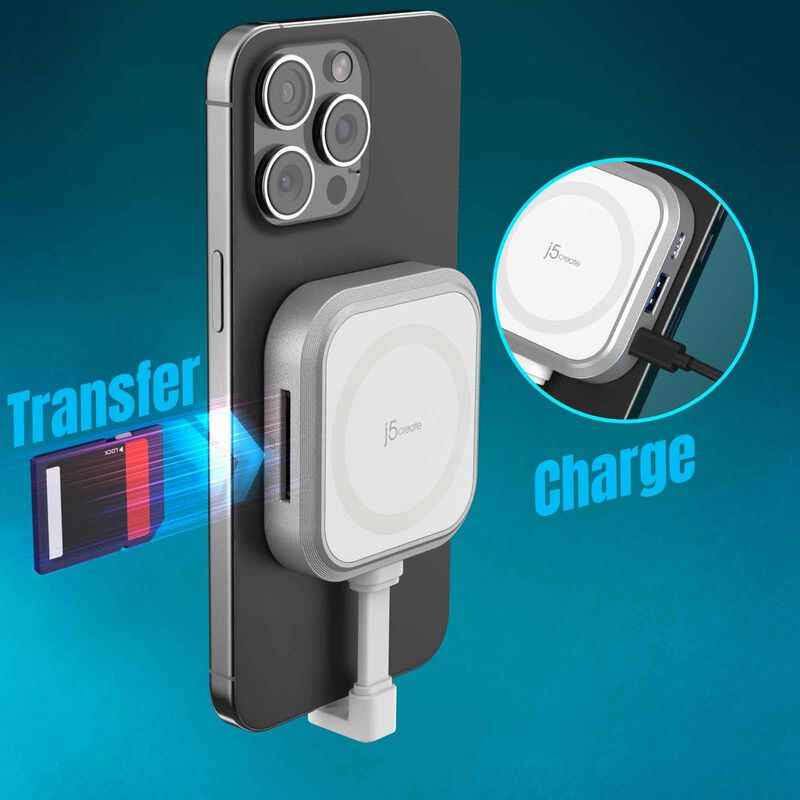 J5CREATE Usb-c Multi-function Hub For Iphone-white JCH168W-image 2