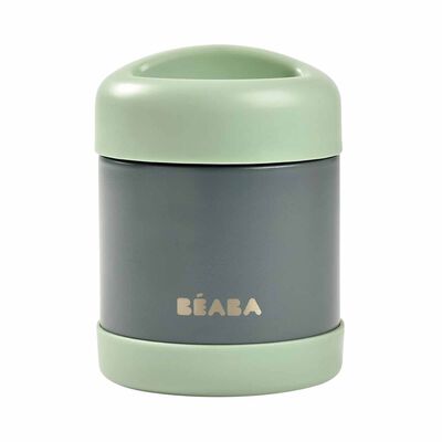 BEABA Food Container 300ml - Mineral Grey/sage Green (online) STAINLESS STEEL