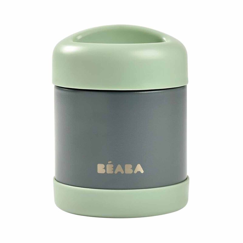 BEABA Food Container 300ml - Mineral Grey/sage Green (online) STAINLESS STEEL-image 1