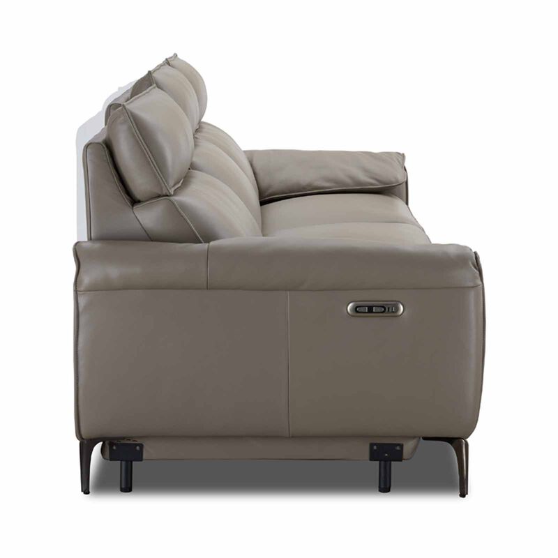 MUZE 3rr Seater (fl) Cat B Grey Full Leather Sofa MAUDE-image 5