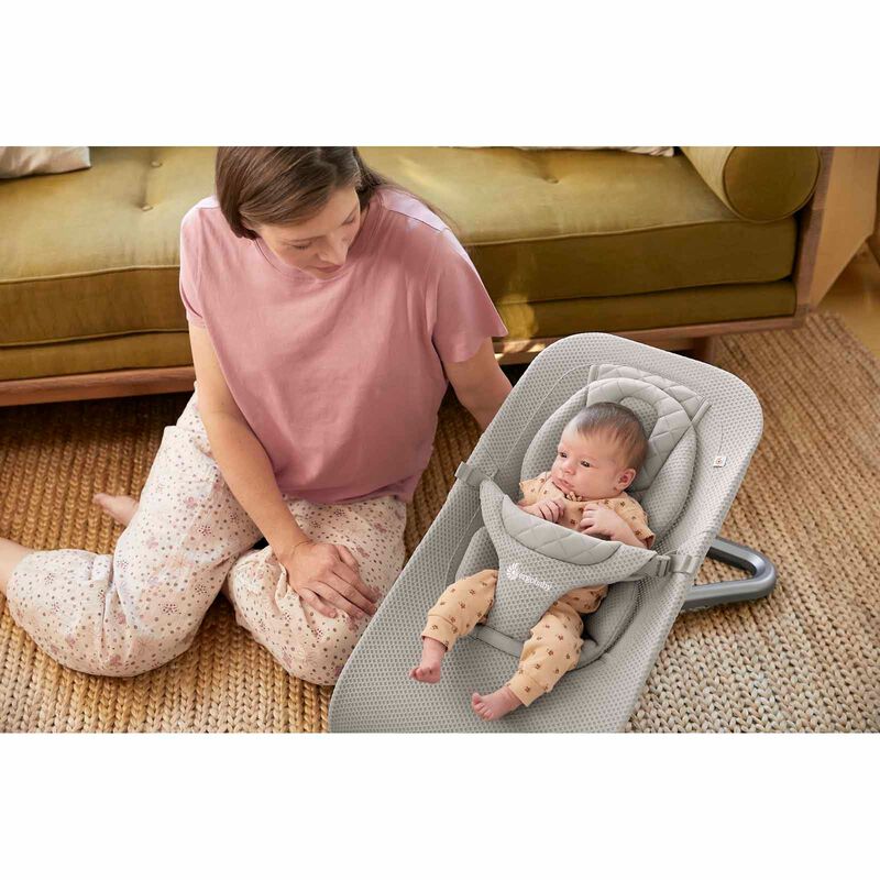 ERGOBABY Evolve 3 In 1 Mesh Bouncer - Light Grey EVLBNCLTGRYMSH-image 2