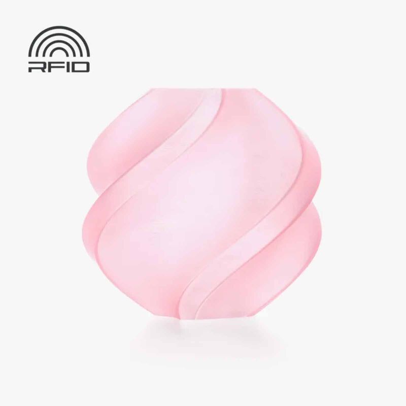 BAMBU LAB Filament Pla Translucent - Cherry Pink - With Reusable Spool BAM-A17-R1-1.75-1000-SPL-image null