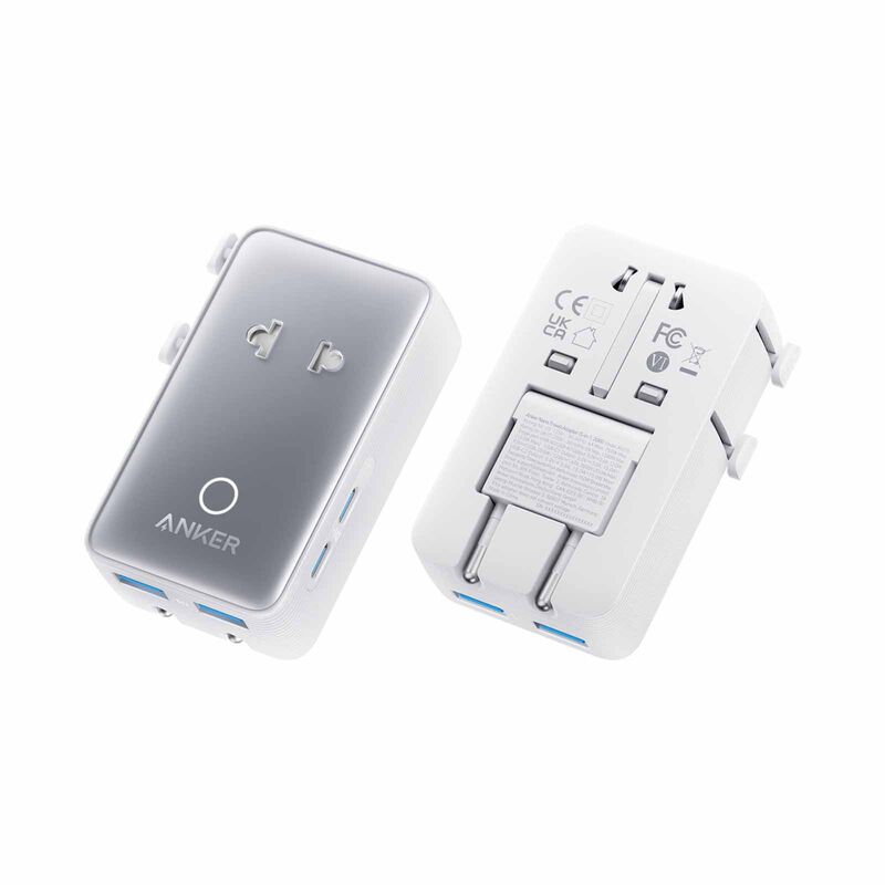 ANKER Nano 5-in-1 Travel Adapter 20w 2c+2a Travel Charger A9215 - White A9215H21-image 2