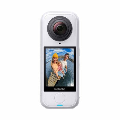 INSTA360 X4 Air Starter Bundle - Start Kit Comes With Additional Battery, 114cm Selfie Stick & Len Cap CINSAAFA (STARTER BUNDLE) - ARTIC WHITE