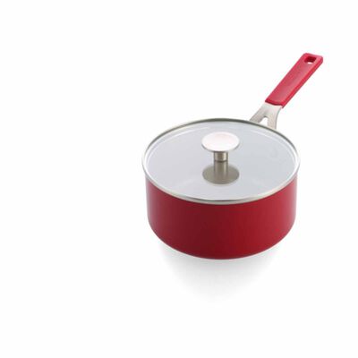 KITCHENAID Aluminium 9g 16cm Covered Saucepan - Empire Red KAAM069770