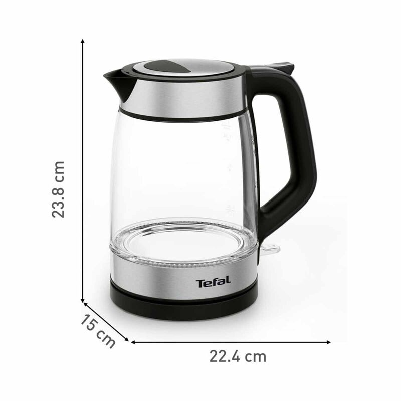 TEFAL Glass Kettle (1.7l) - Black KI6058-image 4