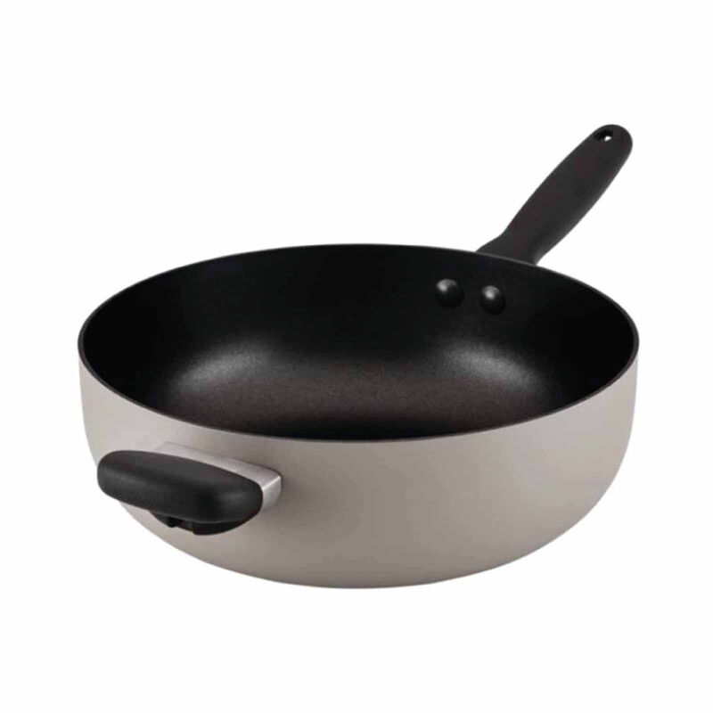 MEYER Bauhaus Nonstick 26cm/3.8l Chef's Pan W Helper Handle (warm Grey) 13767-image 1