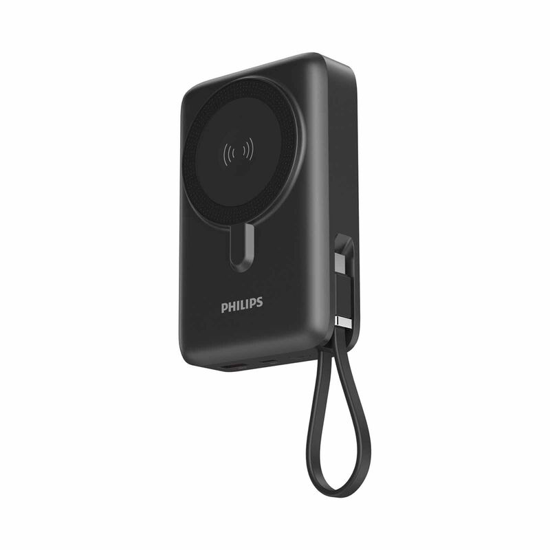 PHILIPS 20000mah (pd 22.5w, Input 1c, Ouput 1a+1c, With Cable C, Wireless Charging) - Black DLP9521CB/00-image 3