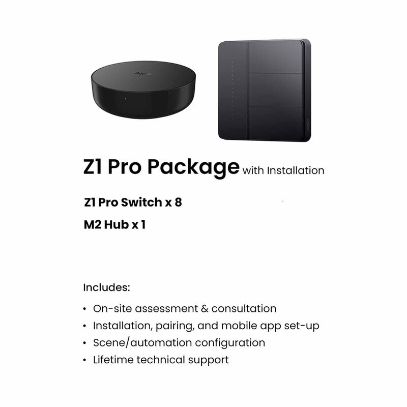 AQARA Wall Switch Z1 Pro Package (8 Switch + Hub + Install) Whilte/black WALL SWITCH Z1 PRO PACKAGE (8 SWITCH + HUB + INSTA-image null