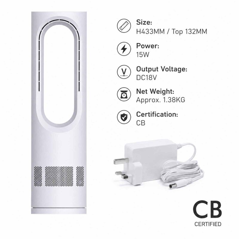 MORRIES Mini Dc Bladeless Fan- White MS-2265DCDF-image 6
