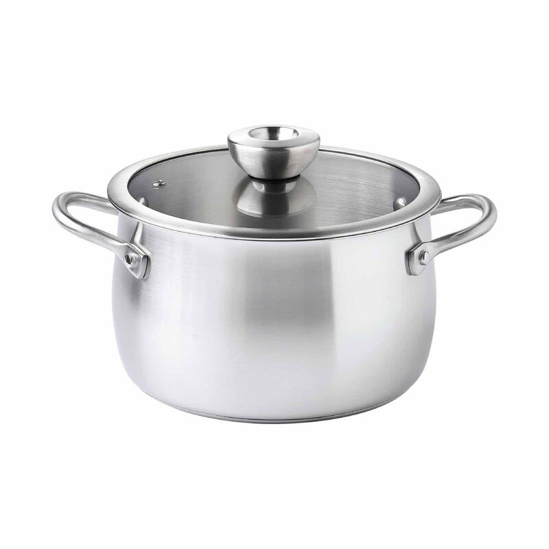 MEYER White Steel Stainless Steel 20cm/3.8l Covered Stockpot 71503-image 1