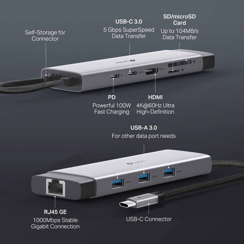 TP LINK Usb Type-c 9-port Hub TPL-UH9120C-image 4