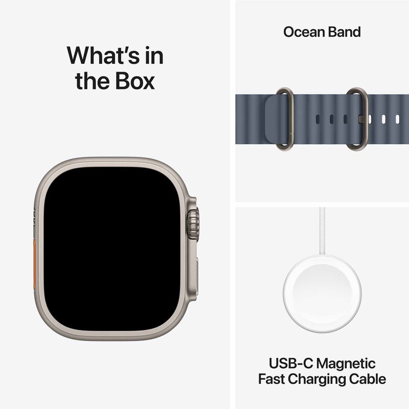APPLE Watch Ultra 3 Gps + Cellular 49mm Natural Titanium Case With Anchor Blue Ocean Band MEWH4X/A-image 5