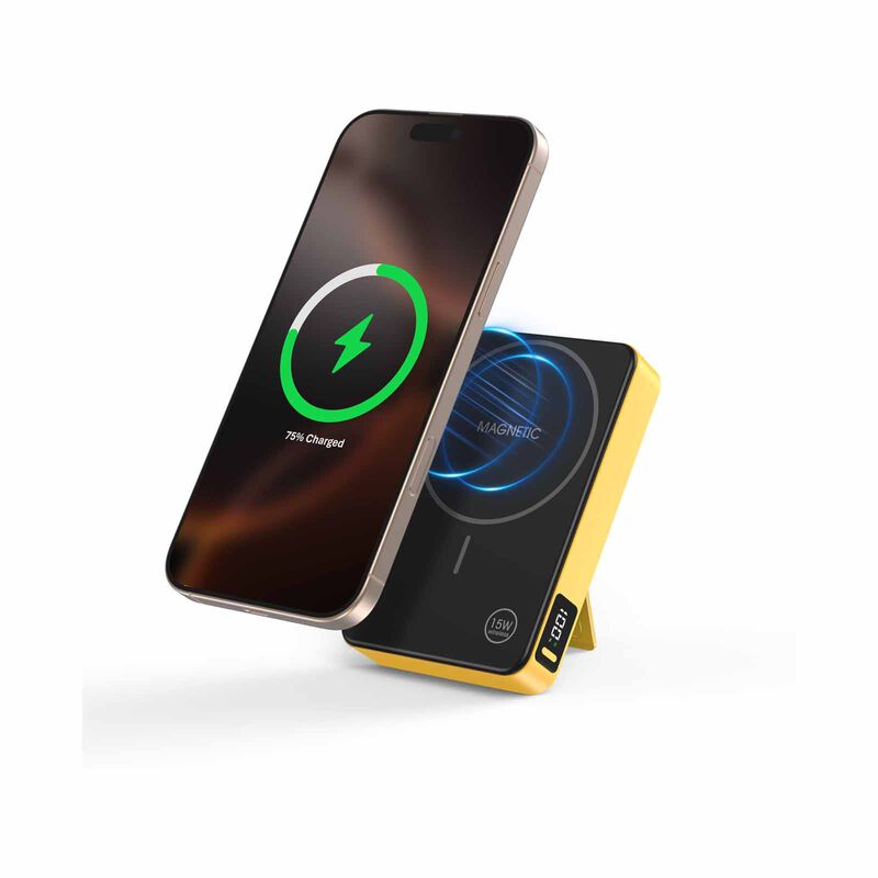 MAZER Magnetic 15w 10,000mah/pd30w With Istand Power Bank-sol M-MAGAIR20-SOL-image 9
