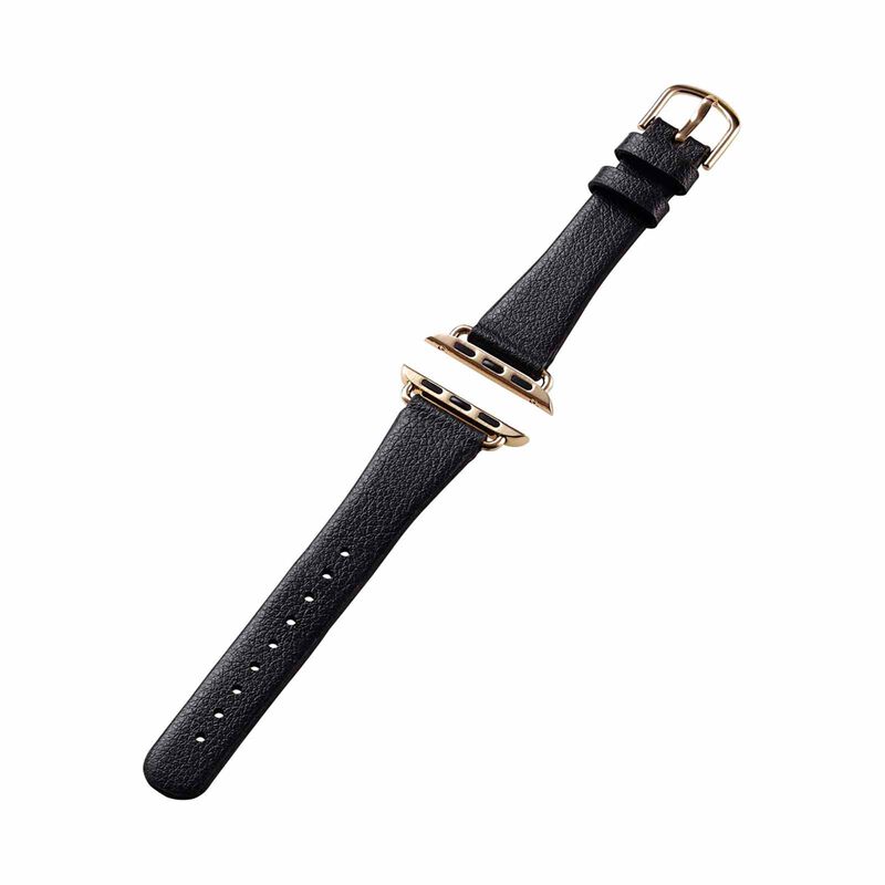 ELECOM Slim Soft Leather Apple Watch Band 41/40/38mm (grey) AW-41BDLJGY-image 1