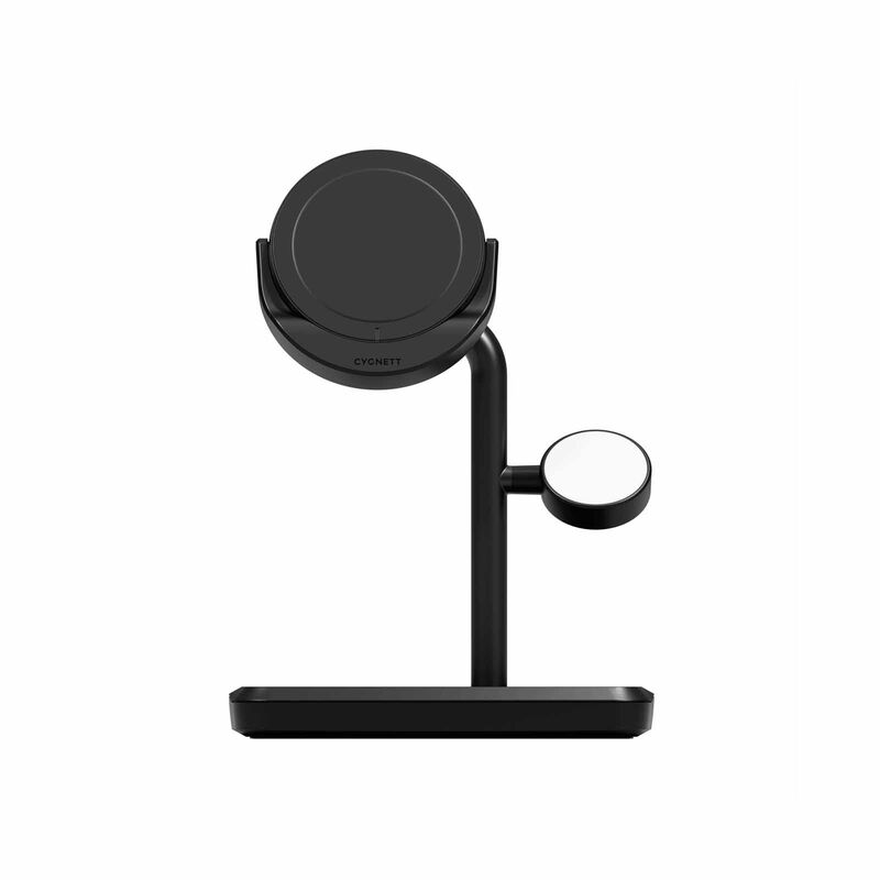 CYGNETT Chargebase 3-in-1 Magnetic Qi2.0 Wireless Charger - Black CY5100BUNCP-image 1