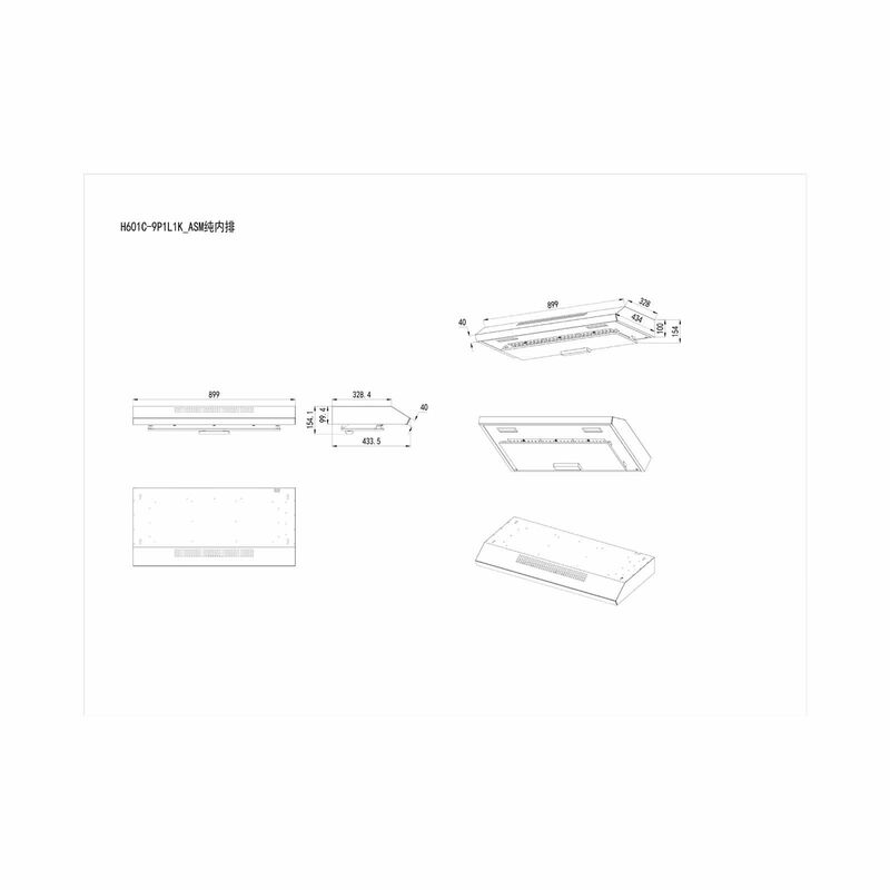 TURBO Slim Hood With Oil Tray (90cm) (exclude Installation) TZ66-image 2