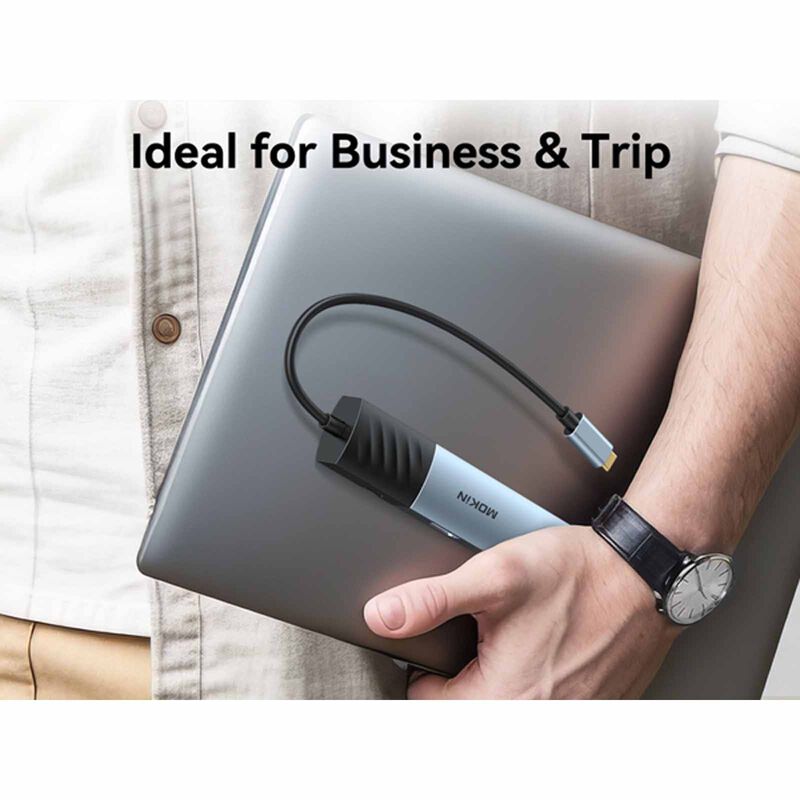 MOKIN 5 In 1 1xhdmi4k+1*usb-c 3.0+2*usb-a 2.0+1*gigabit Ethernet Rj45+usb-c Pd Charging Hub MK-UC6003-image 12