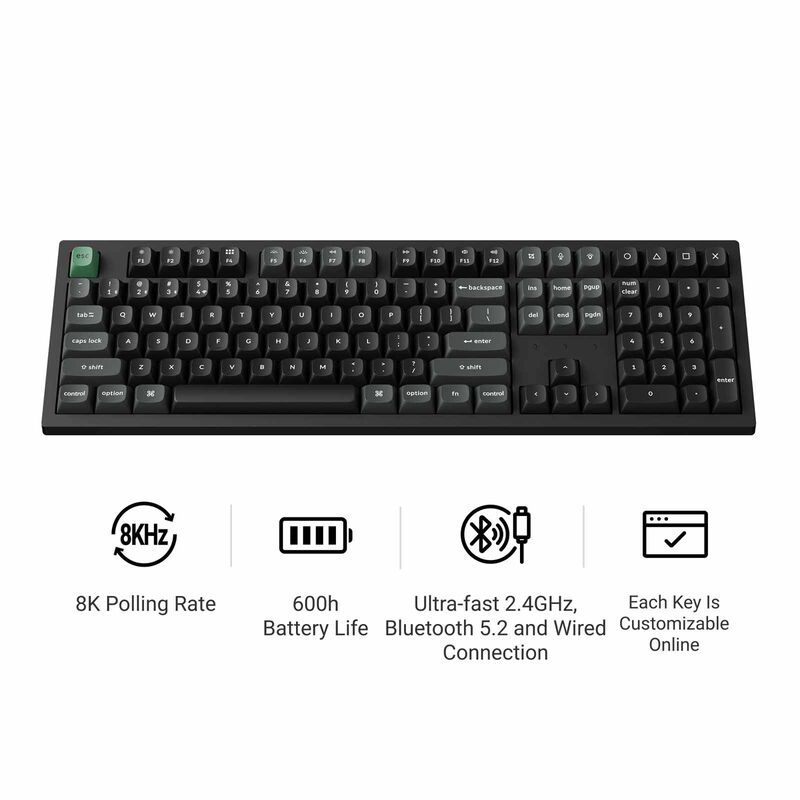 KEYCHRON K10 Ultra 8k 100% 108 Keys Black Rgb Hot-swap Apex Banana Switch KYCN-K10U-H4-image 2
