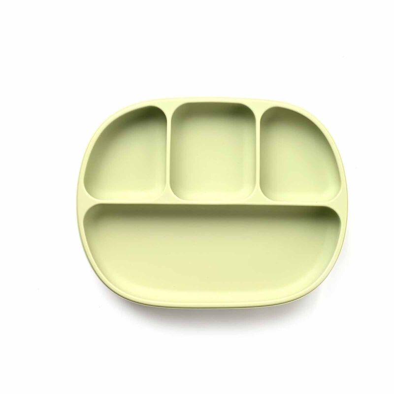 SNAPKIS Olive SIL SUCTION PLATE W DIVIDER-image null
