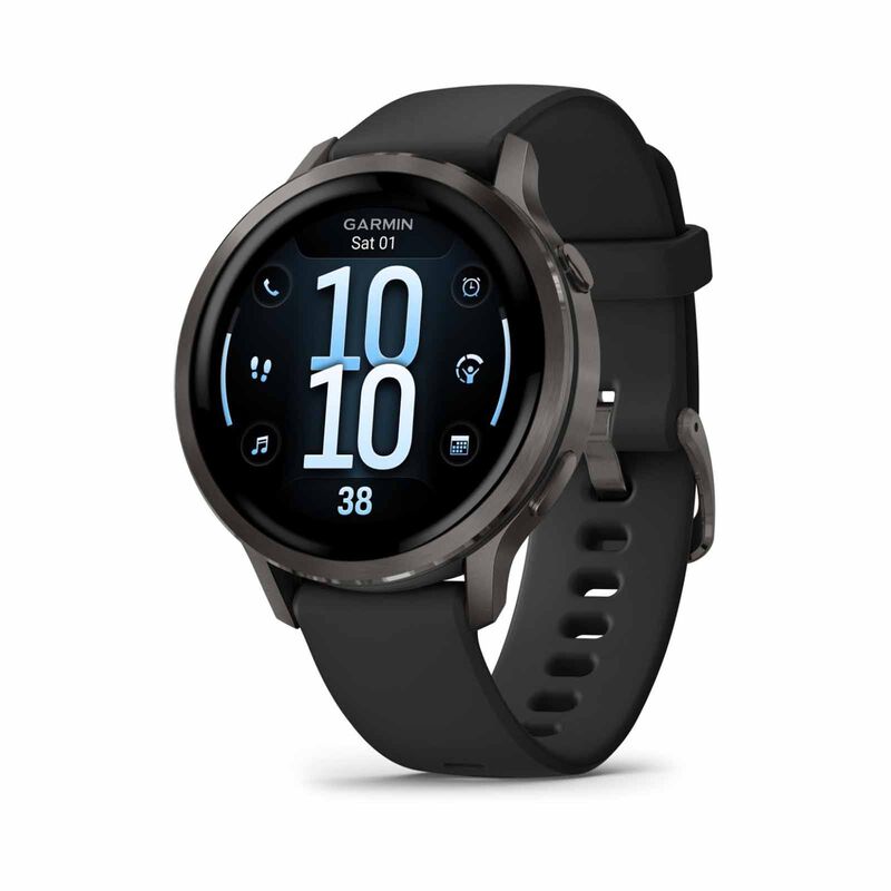 GARMIN Venu 4 - 41mm Slate With Black Silicone Band GM-010-03013-42-image 5