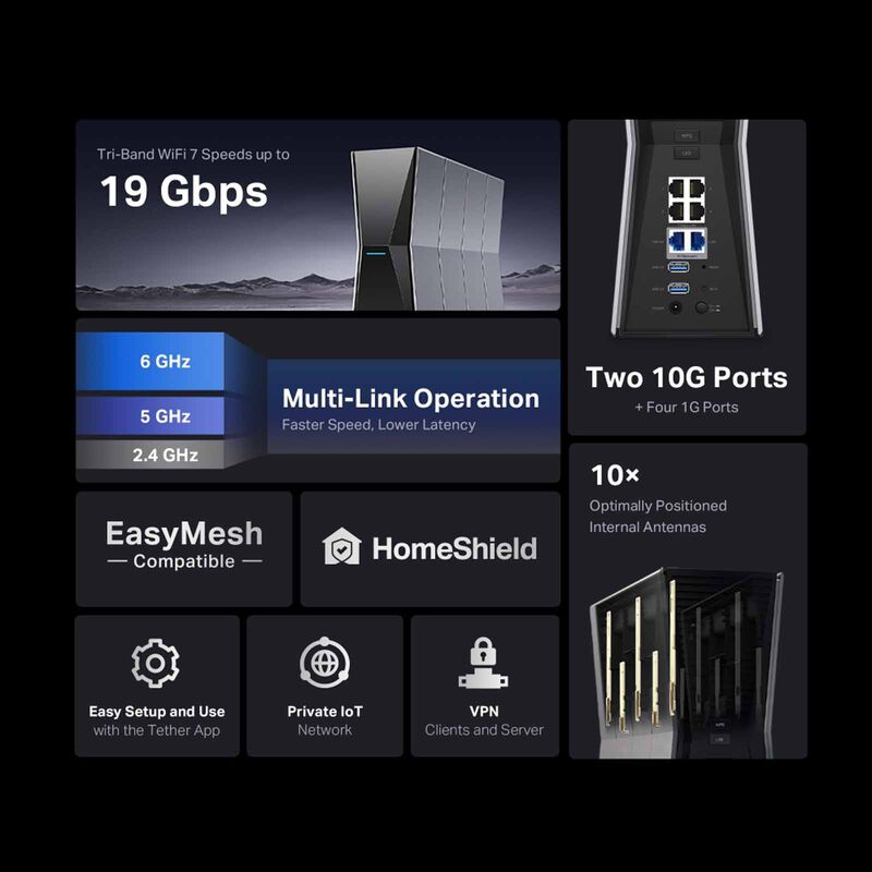 TP LINK Be19000 Tri-band Wi-fi 7 Router ARCHER BE805-image 7