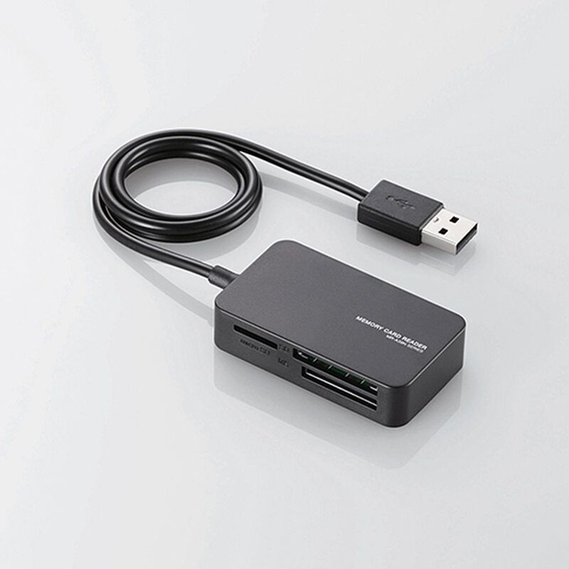 ELECOM Memory Card Reader (black) 48+6 Media MR-A39NBK-image 2