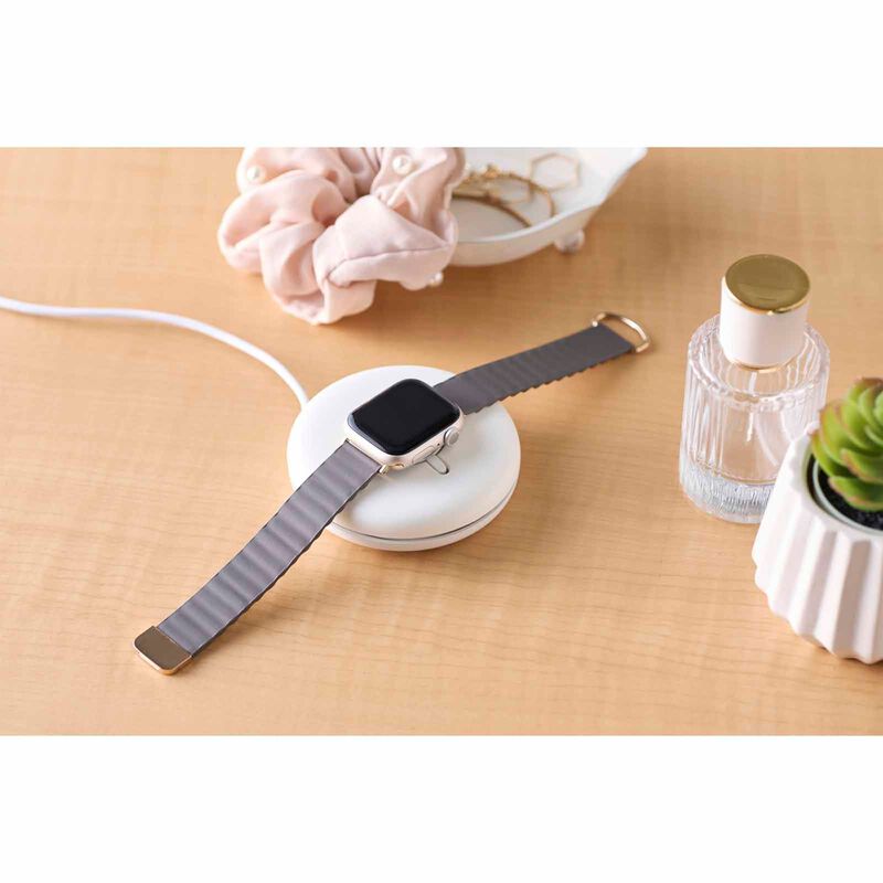 ELECOM Magnetic Soft Leather Apple Watch Band 41/40/38mm (grey) AW-41BDLMAGGY-image 5