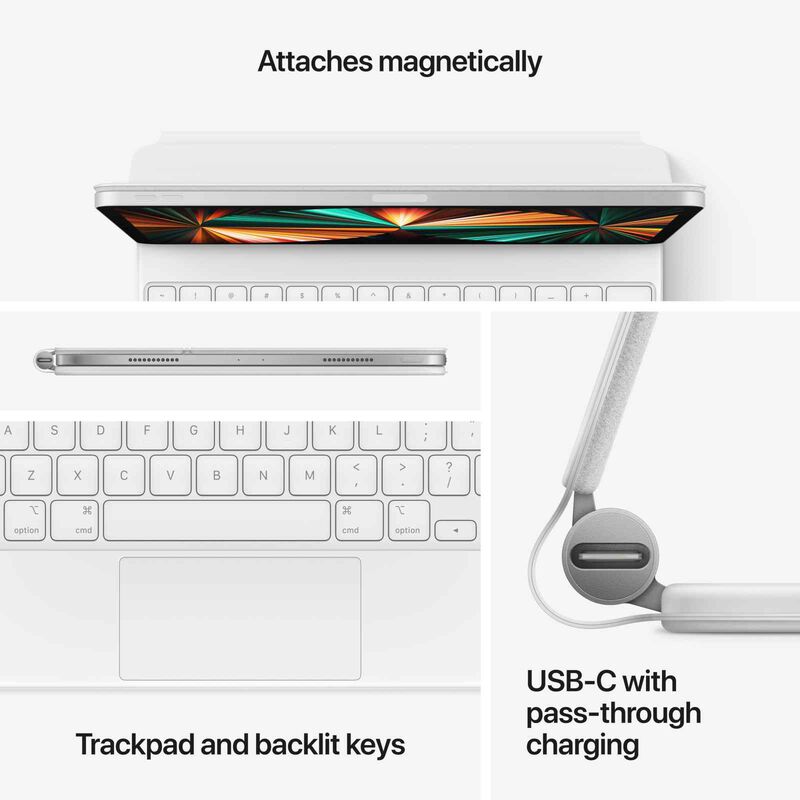 APPLE Magic Keyboard For Ipad Pro 11-inch (3rd & 4th Gen)& Ipad Air (4th) - White MJQJ3ZA/A-image 6