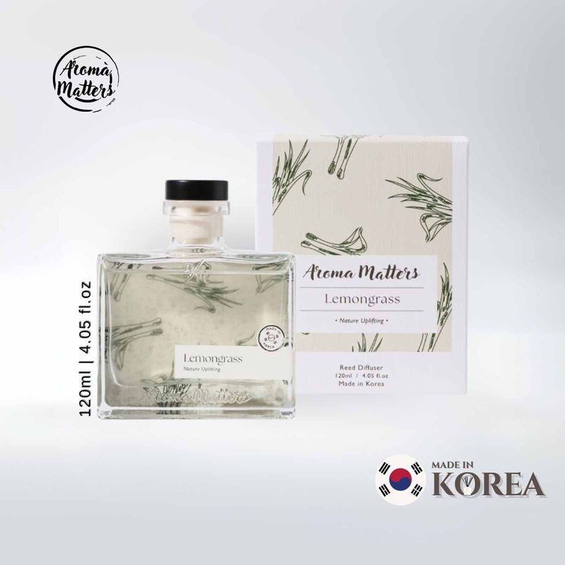 AROMA MATT Lemongrass Reed Diffuser 4.05 Fl.oz (120ml) BOTTLE120-LEMONGRASS-image 1