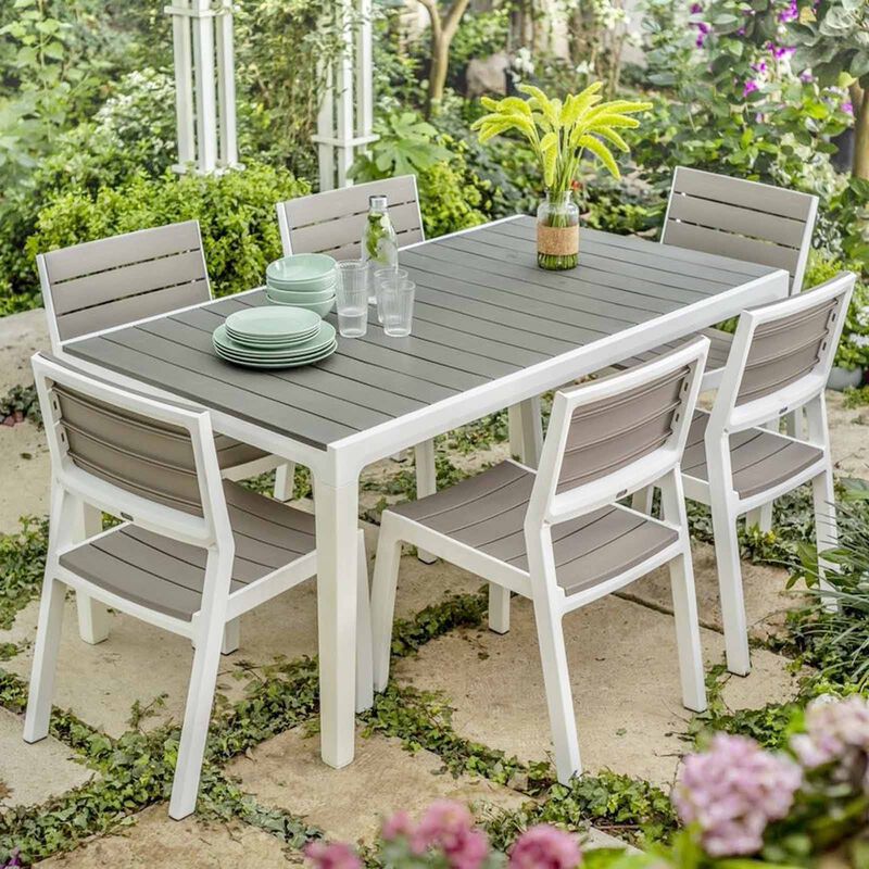 KETER Harmony Outdoor Dining Table White & Grey (exclude Installation) D-AB-10-7498-image 2