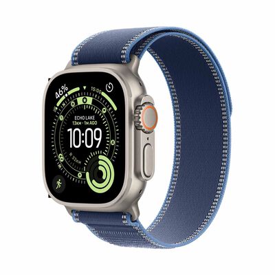 APPLE Watch Ultra 3 Gps + Cellular 49mm Natural Titanium Case With Blue/bright Blue Trail Loop - M/l MEWU4X/A