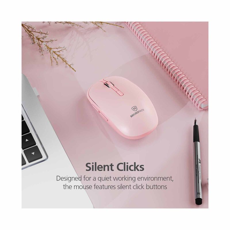 MICROPACK Speedy Slient 2 Dual Modes Wireless Mouse - Cream MP-729B-CR-image 4