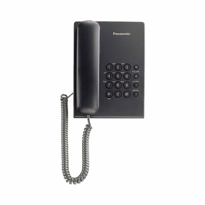 PANASONIC Corded Desk Phone Integrated Phone System(black) KX-TS500MXB