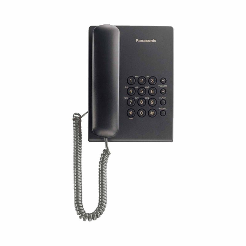 PANASONIC Corded Desk Phone Integrated Phone System(black) KX-TS500MXB-image 1