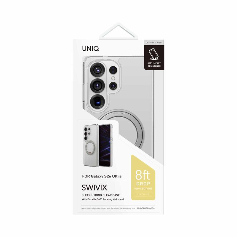 UNIQ Hybrid Galaxy S26 Ultra Swivix With 360 Rotating Kickstand - Lucent Clear UNIQ-GS26UHYB-SWVLCLR-image 2