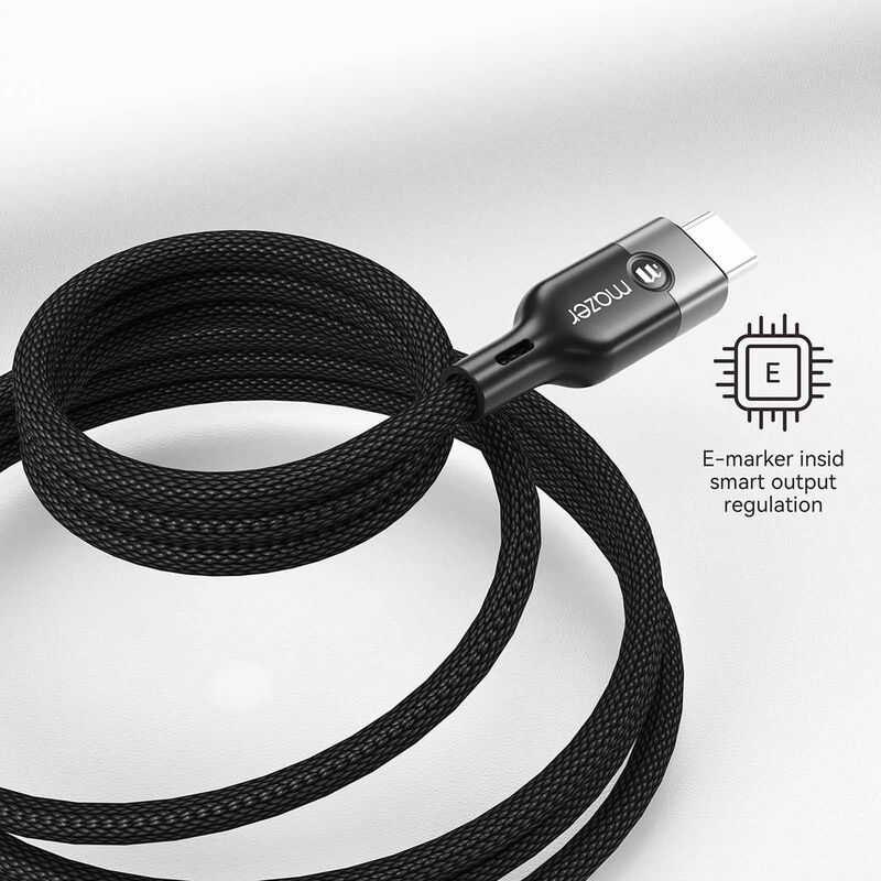 MAZER Infinitelink Cobra2 Magnetic 2.5m/240w Fast Charging Cable-blackgrey M-COBRA21-BG-image 2