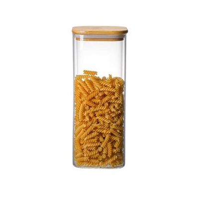 ELEMENTAL High Boroslicate Glass Storage Jar With Acacia Lid (1600ml) 19ZM-N2