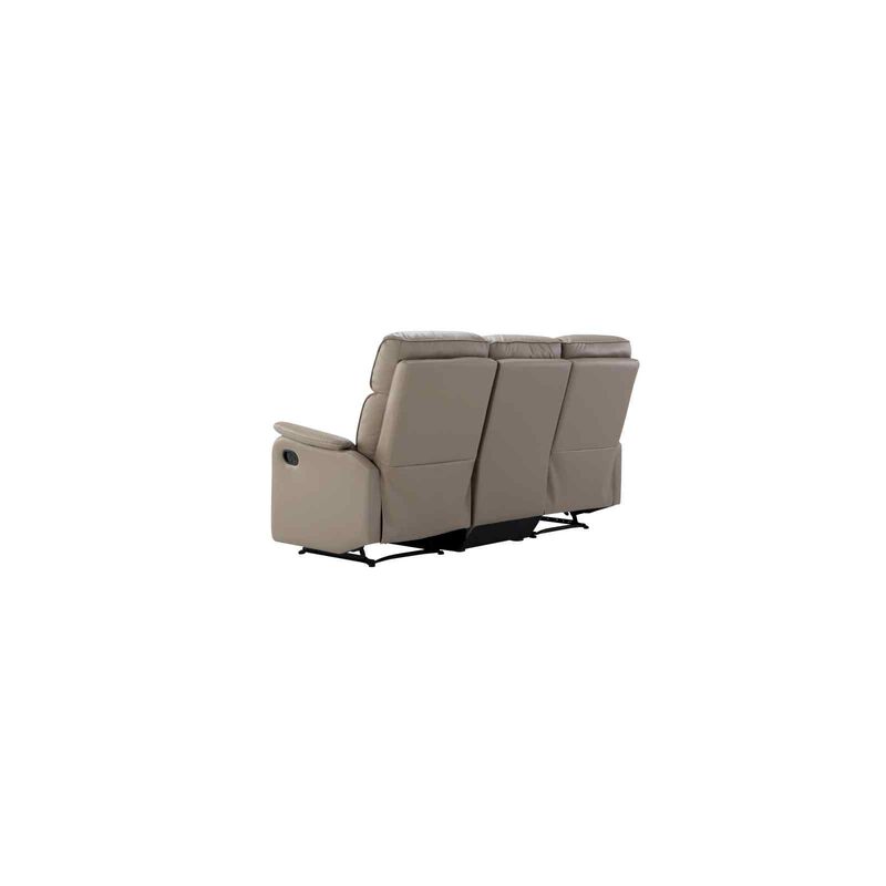 SOLOTTI 3rr-m Seater (hl) Dark Beige Half Leather Recliner Sofa AIRION-image 4