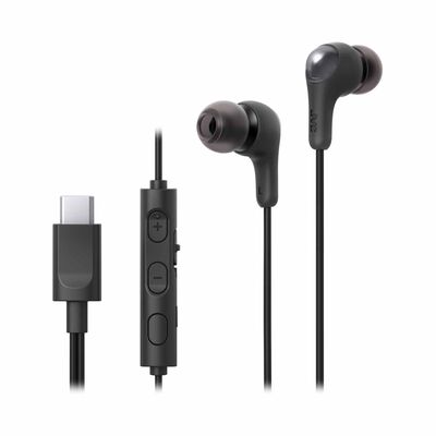 JVC Gumy Connect Wired Usb Type-c Earphones With Mic- Black HA-FR9UC-B
