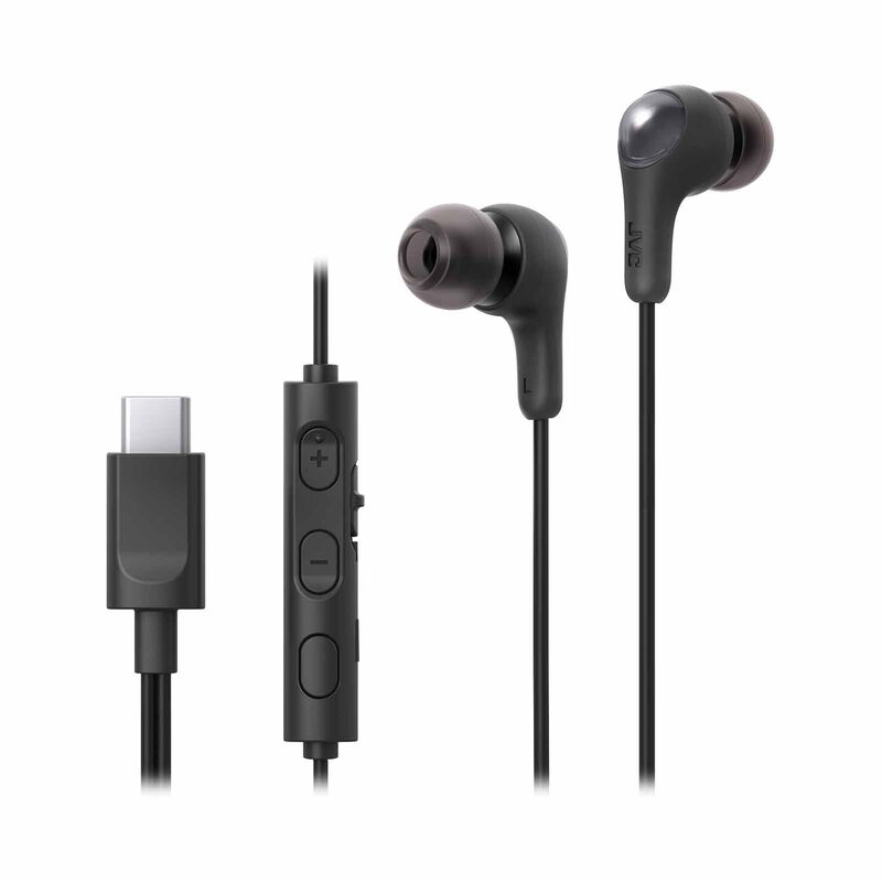 JVC Gumy Connect Wired Usb Type-c Earphones With Mic- Black HA-FR9UC-B-image 1